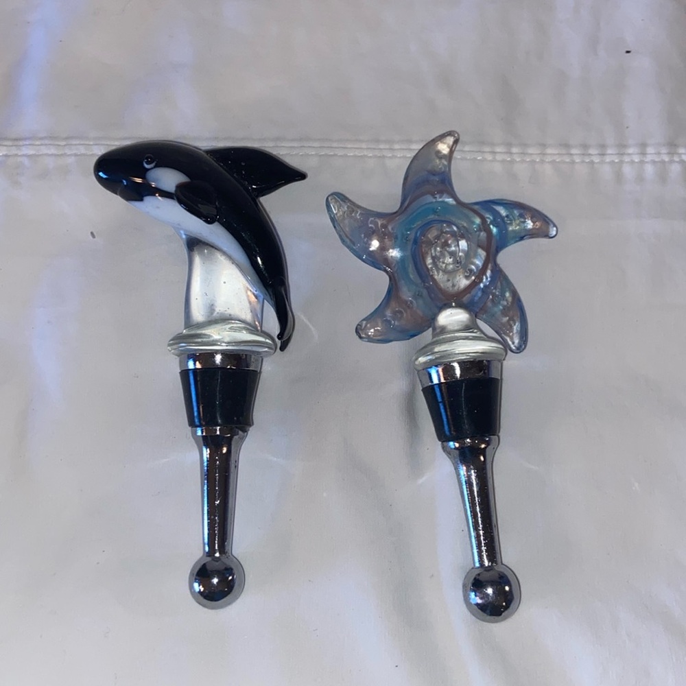 Art glass sealife Decorative wine bottle stoppers